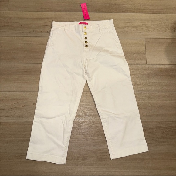 Lilly Pulitzer Aileen High Rise Jeans Pants Resort White size 10 New ($178) - Picture 3 of 11